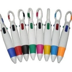 4 Colour Ink Ballpen w Carabiner (STA0223)