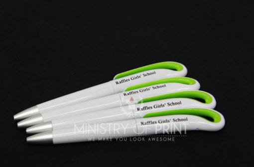 White Barrel Plastic Ball Pen (STA0230)