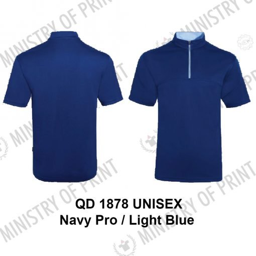 2-Tone Mandarin Collar Polo T-Shirts (QD18/QD21)