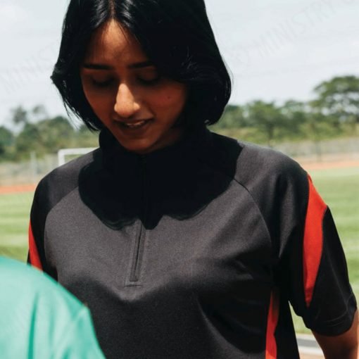 2-Tone Mandarin Collar Polo T-Shirts (QD30)