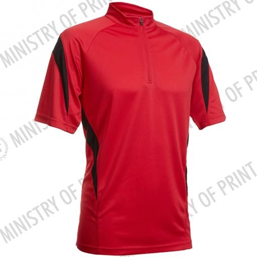 2-Tone Mandarin Collar Polo T-Shirts (QD30)