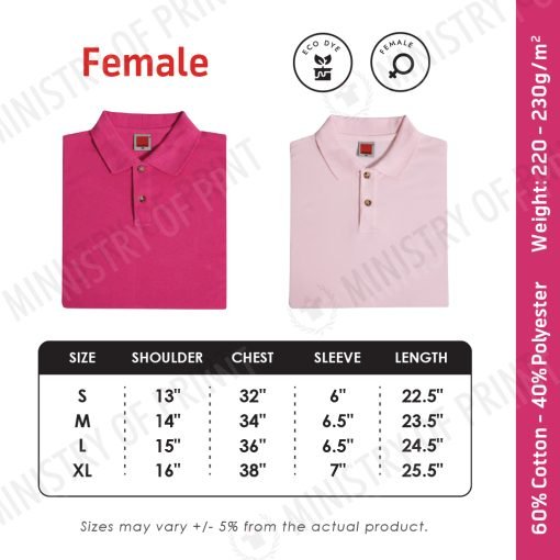 Honeycomb Ladies Cotton Polo T-Shirts (HC05)