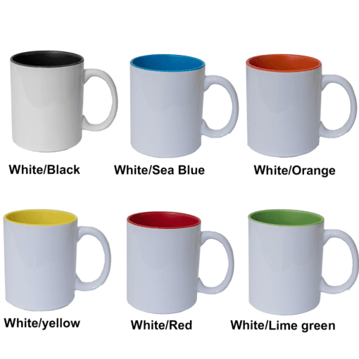 Ceramic Mug with Inner Colour Coating 400ml (DW0016)