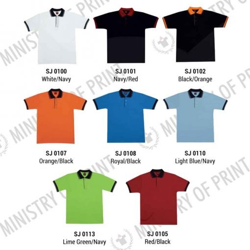 Multi-Tone Cotton Polo T-Shirts (SJ01)
