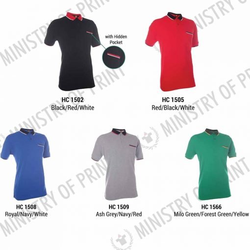 Multi-Tone Cotton Polo T-Shirts (HC15)