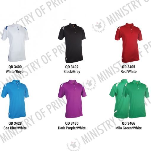 Multi-Tone Dri-Fit Polo T-Shirts (QD34)