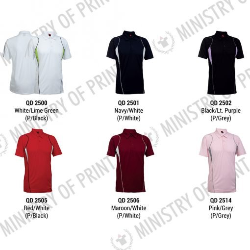Multi-Tone Dri-Fit Polo T-Shirts (QD25)