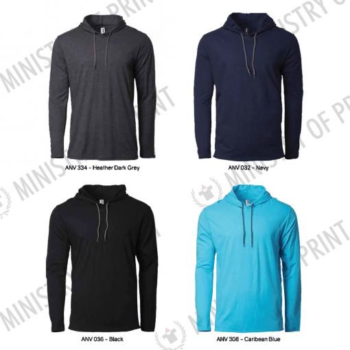 Anvil 987 Long-Sleeves Hooded Tee