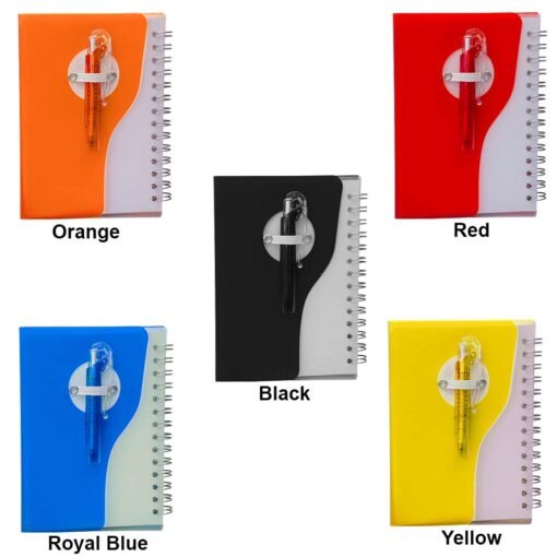 PP Plastic Cover  Notepad Back with Pen (STA0052)