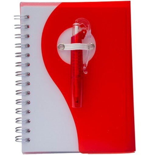 PP Plastic Cover Notepad Front with Pen (STA0059)