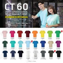 Superior Cotton Round Neck T-Shirts (CT60)