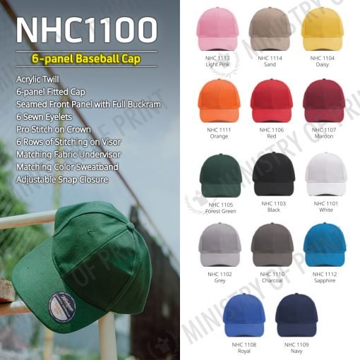 6-panel Baseball Cap (NHC1100)