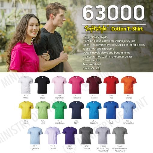 Gildan Softstyle Cotton Adult T-Shirts (63000)