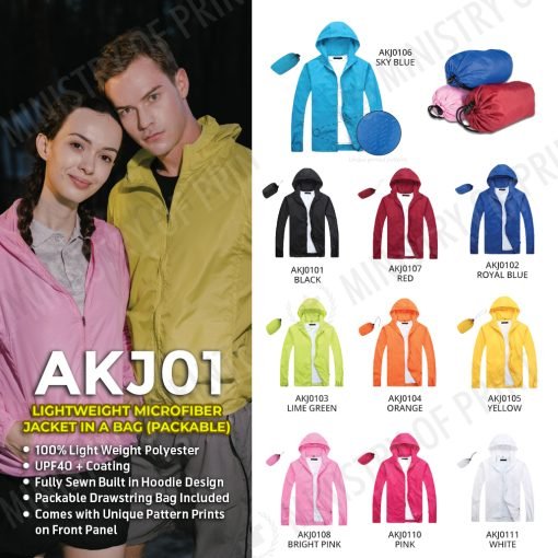 Lightweight Microfiber Jacket (In-A-Bag) (AKJ01)