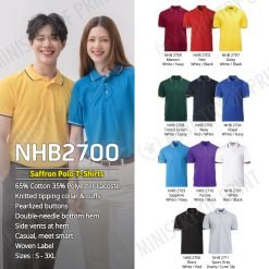 Saffron Polo T-Shirts (NHB2700)