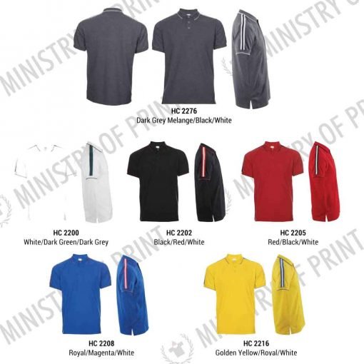 Multi-Tone Cotton Polo T-Shirts (HC22)