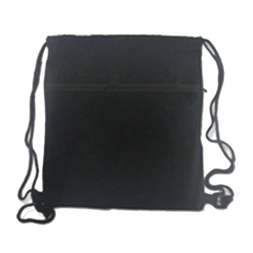 Canvas Drawstring Bag with Zipper Closure (B0087)