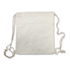 Canvas Drawstring Bag with Zipper Closure (B0087)