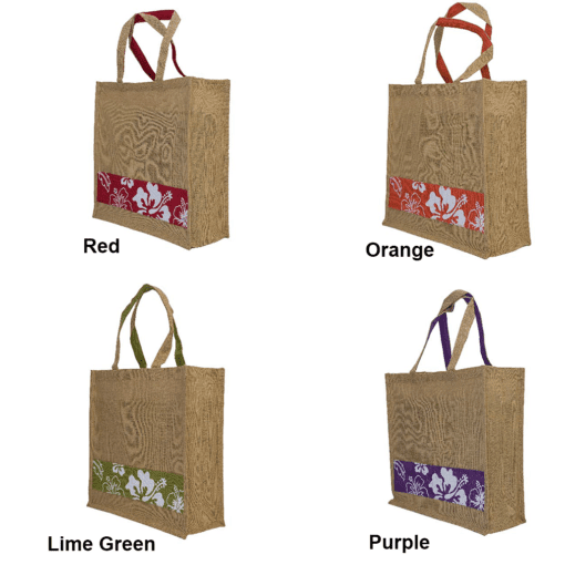 Floral Jute Bag (B0013)