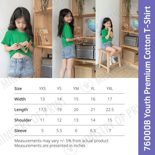 Gildan Premium Cotton Youth T-Shirts (76000B)