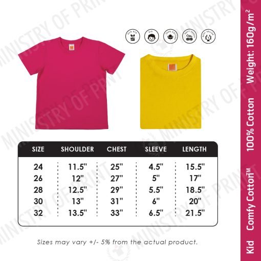 Basic Youth Cotton Round Neck T-Shirts (CT52)