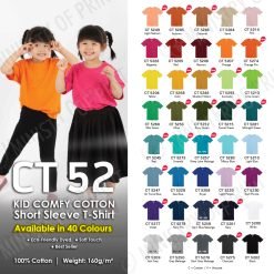 Basic Youth Cotton Round Neck T-Shirts (CT52)