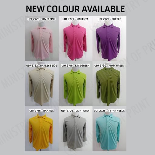 Dri-Fit Long-Sleeve Polo T-Shirts (UDF27)