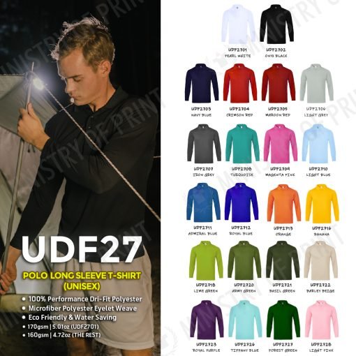 Dri-Fit Long-Sleeve Polo T-Shirts (UDF27)