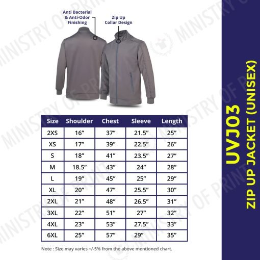 Full Moon Anti-Odor Zip-Up Jacket (UVJ03)