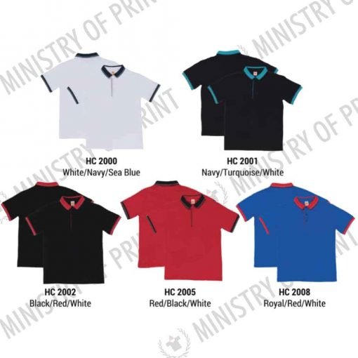 Multi-Tone Cotton Polo T-Shirts (HC20)