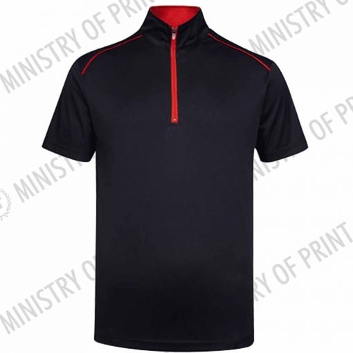 Oriental Zip-Up Collar Polo T-Shirt (UDF20)
