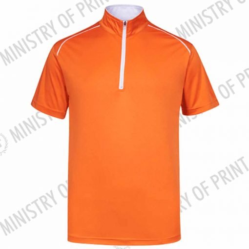 Oriental Zip-Up Collar Polo T-Shirt (UDF20)