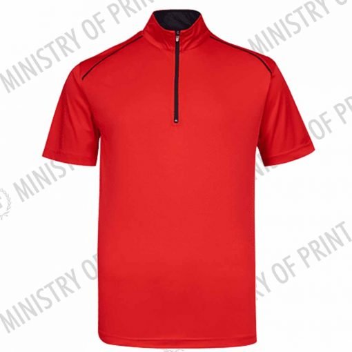Oriental Zip-Up Collar Polo T-Shirt (UDF20)