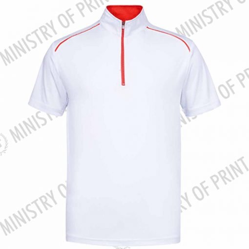 Oriental Zip-Up Collar Polo T-Shirt (UDF20)