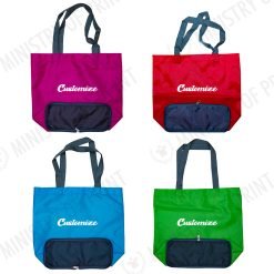 Foldable Dual Colour Shopping Bag (B0151)