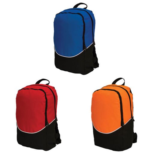 2 Tone Nylon Backpack (B0123)