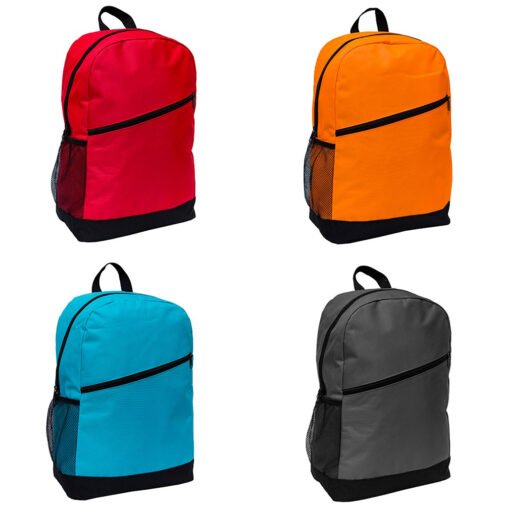 2-Tone Backpack Bag with Front Zip