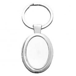 Metal Silver Oval Keychain (SP0021)