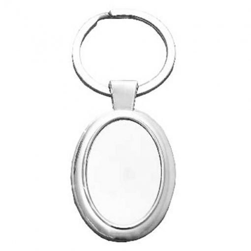 Metal Silver Oval Keychain (SP0021)