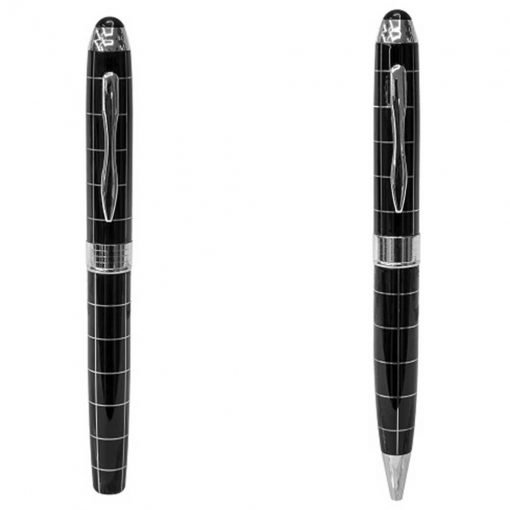 Luxurious Checkered Metal Roller/Ball Pen (STA0107)