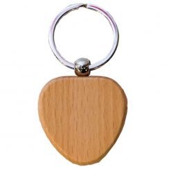 Wooden Keychain with Silver Ring (SP0024)