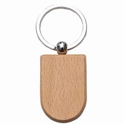 Wooden Keychain with Metal Ring (SP0028)