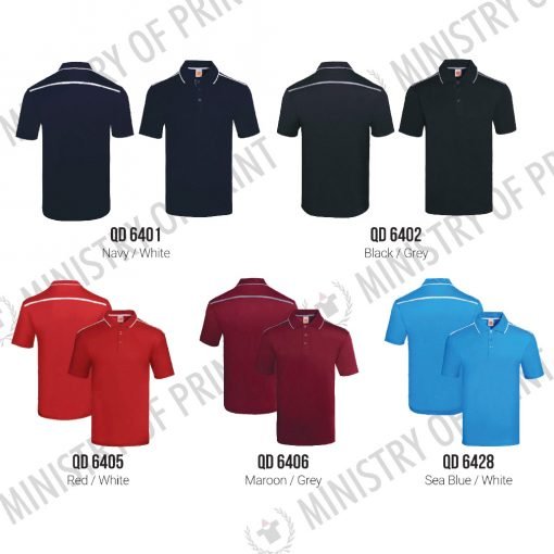 Multi-Tone Cotton Polo T-Shirts (QD64)