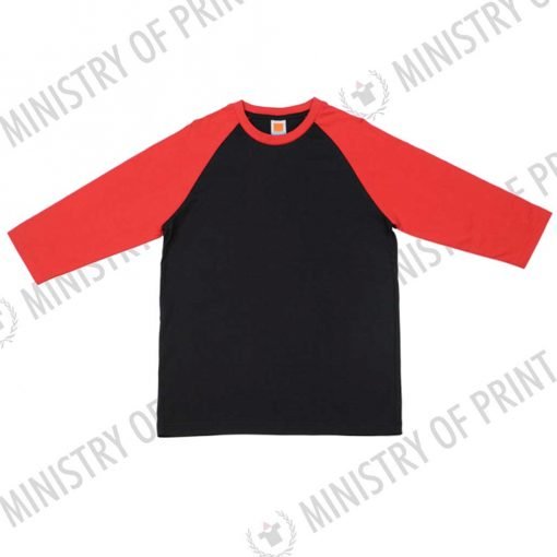 Raglan 3/4 Long Sleeve Cotton T-shirt (CT56)