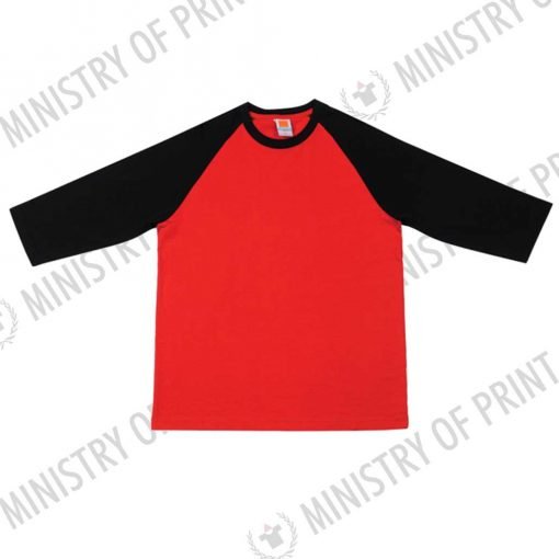 Raglan 3/4 Long Sleeve Cotton T-shirt (CT56)