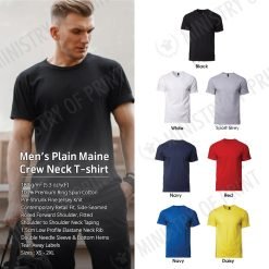 Men's Plain Maine Crew Neck T-shirt