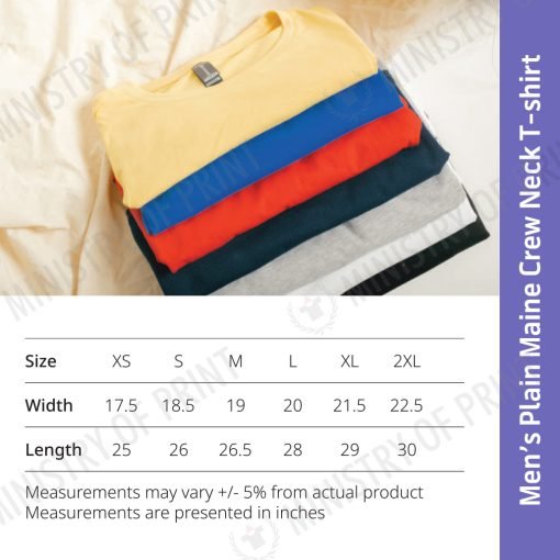 Men's Plain Maine Crew Neck T-shirt