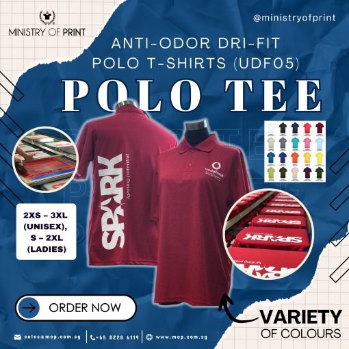 Anti-Odor Dri-Fit Polo T-Shirts (UDF05)