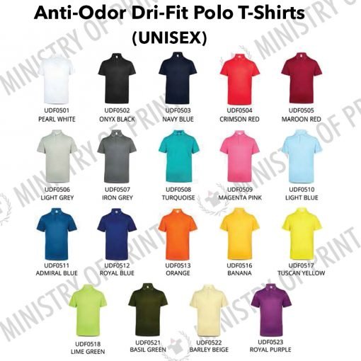 Anti-Odor Dri-Fit Polo T-Shirts (UDF05)