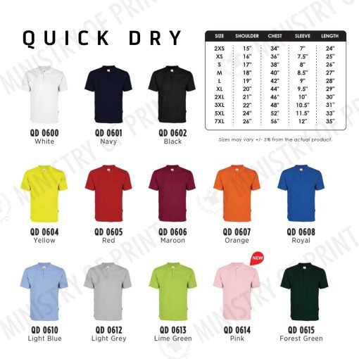 Basic Dri-Fit Polo T-Shirts (QD06/QD16)